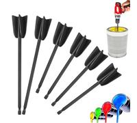 6 agitadores de resina epoxi, agitador de pintura, paleta mezcladora de resina epoxi, varilla agitadora de resina epoxi para taladro 1/4, mezclador de color reutilizable para epoxi, mezcla de