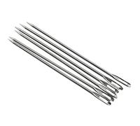 6 agujas de coser de acero al carbono galvanizadas de ojo grande (10 cm)