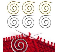 6 agujas de tejer en espiral, agujas de metal en espiral, agujas circulares, agujas trenzadas, agujas de tejer, kit de agujas de tejer, accesorios de punto para principiantes, regalo de costura