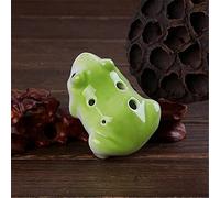 6 agujeros Ocarina Rana Serie Ocarina flauta viento instrumentos musicales flauta cerámica Ocarina (Color : Deep green)