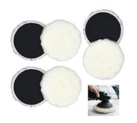 6 almohadillas de pulido de 125 mm, color blanco, disco de pulido para lijadora orbital, almohadillas de pulido autoadhesivas de lana, compatibles con Bosch y otras lijadoras para coche y suelo