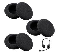 6 almohadillas de repuesto para auriculares Sennheiser, 50 mm de diámetro, almohadillas de espuma transpirables, compatibles con PC 2/3/5/7/8 Chat Series y otros modelos de auriculares para juegos y