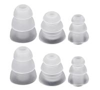 6 almohadillas de silicona de 3,8 mm con diseño de tres capas para un mejor sellado y claridad de sonido