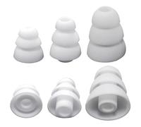 6 almohadillas de silicona de 3,8 mm con diseño de tres capas para un mejor sellado y claridad de sonido