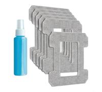 6 almohadillas lavables para fregona Ecovacs para winbot W1 Pro W2 6 | Incluye 6 almohadillas grises; tamaño 25,5 x 25,5 cm; garantiza una fijación perfecta para cambios rápidos de rutina