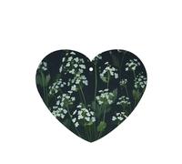 6 ambientadores blancos de flores silvestres para coche, con forma de corazón, para colgar en tableta, decoración interior del coche, armario, zapatos, armario, ambientador de fragancia