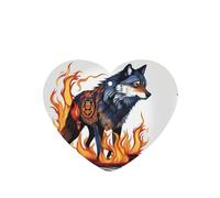 6 ambientadores de coche con forma de corazón y lobo cubierto de fuego, pastillas de aromaterapia para coche, armario, zapatero, elimina los olores
