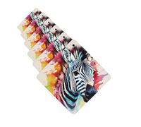 6 ambientadores de coche personalizados coloridos pintados cebra aromaterapia tabletas colgantes fragancias perfumadas tarjetas divertidas chips de incienso para espejo retrovisor accesorios