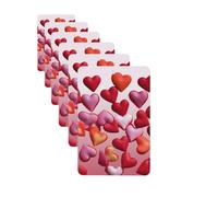 6 ambientadores de coche personalizados con corazones de amor, tabletas de aromaterapia, tarjetas perfumadas para colgar, fragancias divertidas, chips de incienso para espejo retrovisor, accesorios