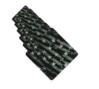 6 ambientadores de coche personalizados con estrellas y rayas verdes y negras, tabletas de aromaterapia, tarjetas perfumadas, divertidas virutas de incienso para espejo retrovisor, accesorios