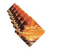 6 ambientadores de coche personalizados con patrón de amanecer tropical, tabletas de aromaterapia, tarjetas perfumadas para colgar, fragancias divertidas, chips de incienso para espejo retrovisor,
