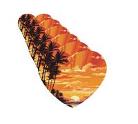 6 ambientadores de coche personalizados con patrón de amanecer tropical, tabletas de aromaterapia, tarjetas perfumadas para colgar, fragancias divertidas, chips de incienso para espejo retrovisor,