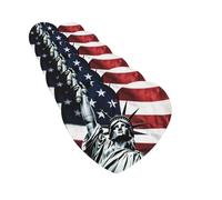 6 ambientadores de coche personalizados estatua de la libertad y bandera americana tabletas de aromaterapia colgantes fragancias tarjetas perfumadas divertidas chips de incienso para espejo retrovisor