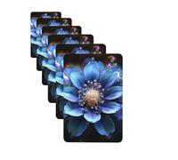 6 ambientadores de coche personalizados, flores azules de fantasía, tabletas de aromaterapia, tarjetas perfumadas para colgar, fragancias divertidas, chips de incienso para espejo retrovisor,