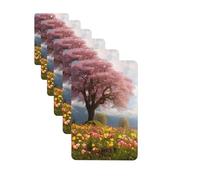 6 ambientadores de coche personalizados, flores de árbol, paisajes naturales, tabletas de aromaterapia, tarjetas perfumadas para colgar, fragancias divertidas, chips de incienso para espejo