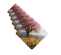6 ambientadores de coche personalizados, flores de árbol, paisajes naturales, tabletas de aromaterapia, tarjetas perfumadas para colgar, fragancias divertidas, chips de incienso para espejo