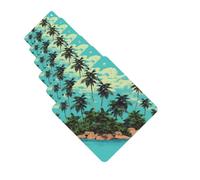 6 ambientadores de coche personalizados, isla y cocotería, tabletas de aromaterapia, tarjetas perfumadas, divertidas virutas de incienso para espejo retrovisor, accesorios
