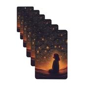 6 ambientadores de coche personalizados para niña mirando hacia arriba por la noche estrellas aromaterapia tabletas colgantes fragancias perfumadas tarjetas divertidas chips de incienso para espejo