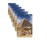 6 ambientadores de coche personalizados, pirámides de Egipto, tabletas de aromaterapia, tarjetas perfumadas, divertidas fragancias de incienso, accesorios para espejo retrovisor