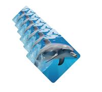 6 ambientadores de coche personalizados, tabletas de aromaterapia con delfín, tarjetas perfumadas para colgar, fragancias divertidas, chips de incienso para espejo retrovisor, accesorios