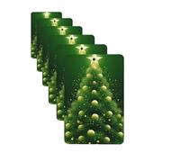 6 ambientadores de coche personalizados, tabletas de aromaterapia de árbol verde de Navidad, tarjetas perfumadas, divertidas fragancias de incienso, accesorios para espejo retrovisor