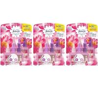 6 ambientadores Febreze 3Volution de 20 ml con relleno de peonía y cedro (paquete de 3 unidades)