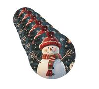 6 ambientadores para coche, personalizables, con texto en inglés "Merry Christmas", lindo muñeco de nieve, tabletas de aromaterapia, tarjetas perfumadas, divertidas virutas de incienso para espejo