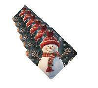 6 ambientadores para coche, personalizables, con texto en inglés "Merry Christmas", lindo muñeco de nieve, tabletas de aromaterapia, tarjetas perfumadas, divertidas virutas de incienso para espejo