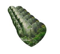 6 ambientadores para coche, tabletas de aromaterapia de selva tropical personalizadas, tarjetas perfumadas para colgar, fragancias divertidas, chips de incienso para espejo retrovisor, accesorios