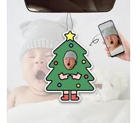 6 ambientadores personalizados para coche, ambientadores de olor personalizados con foto de doble cara con texto de imagen para armario de coche, baño (árbol de Navidad)