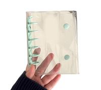 6 anillas de PVC, fundas para carpetas de tarjetas, resistentes al agua, 6 agujeros, funda para álbum de fotos para cuaderno recargable, funda de planificación de PVC