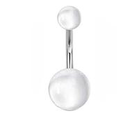 6 anillos de acero quirúrgico 14 g para ombligo, joyas para piercings para mujeres y niñas con diamante transparente CZ * Glow in The Dark Black Practical Treatment