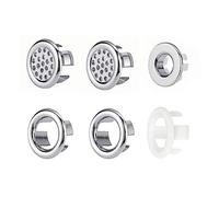 6 anillos de rebosadero, desagüe redondo rebosadero, anillos de desbordamiento del fregadero, anillos de desagüe del lavabo para baño, cocina
