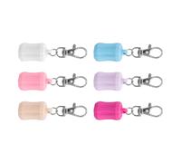 6 anillos de silicona portátiles para bálsamo labial, con mosquetón, multiusos, para llevar a diario, seguro y clip para llavero, d, Talla única