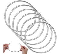 6 anillos grandes de 4 pulgadas para carpetas de hojas sueltas, llavero de metal para manualidades, llavero extragrande, llaves de metal para tarjetas de índice, documentos, organizadores de recetas