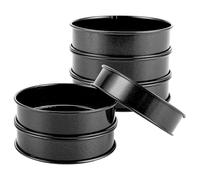 6 anillos para tortitas, diámetro de 10 cm, forma de crumpet, antiadherente, molde para tortitas, moldes para tartas, moldes para huevos fritos, panqueques, crumpets
