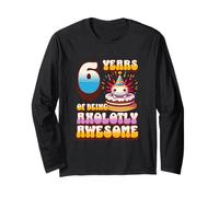 6 años Axolotly Awesome Cute Axolotl 6th Birthday Kids Manga Larga