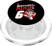 6 años cumpleaños Ninja Arte marcial y Tema de Karate PopSockets PopGrip para MagSafe