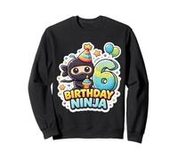 6 años cumpleaños Ninja Boys Six 6th Sexto Kids Party Cute Sudadera