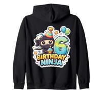 6 años cumpleaños Ninja Boys Six 6th Sexto Kids Party Cute Sudadera con Capucha