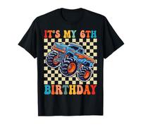 6 años niño niña es mi Sexto cumpleaños niños Monster Truck Camiseta