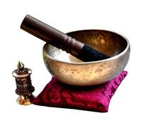 6 "Auténtico antiguo antiguo cuenco tibetano de nepal-collected de Himalaya, libre rueda de oración