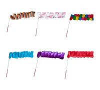 6 bandas de gimnasia con varilla de 2 m, juego de bandas de baile para niños para gimnasia rítmica, bandas de arco iris para danza artística, espectáculos de talentos, fiestas de cumpleaños, colores
