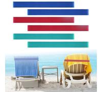 6 bandas de toallas para tumbonas de playa, correas elásticas para sillones de playa, alternativas al clip para toalla de playa, ultraligeras y compactas, adecuadas para fijar toallas a sillas de