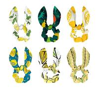 6 bandas elásticas para el pelo, lazos para el pelo, lazos para el pelo, accesorios para mujeres y niñas, bonito patrón de velero amarillo