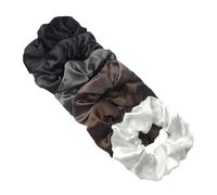 6 bandas for el cabello de satén multicolor grandes, aros tela color liso, ideales for temporadas, uso diario y citas Para cinturón cabello elástico niña rizado fino gr(Color2)