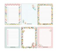 6 blocs de notas en blanco de diseño libre | para citas, lista de cosas por hacer, reuniones, listas de la compra, notas y mucho más - Pastel dorado - Set de blocs de notas 14 - 10,5 x 14,8 cm