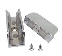 6 bloques anticolisión para puerta de ducha, conjunto de guía inferior de muebles, para puerta corredera de vidrio, bloque anticolisión, con tornillos (plateado)