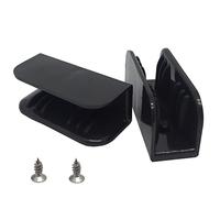 6 bloques anticolisión para puerta de ducha, montaje de guía inferior de muebles, para puerta corredera de vidrio, bloque anticolisión, con tornillos (negro)