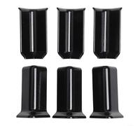 6 bloques de esquina para zócalos de 82 mm de alto, incluye 3 esquinas interiores y 3 esquinas exteriores, construcción ABS (M negro)